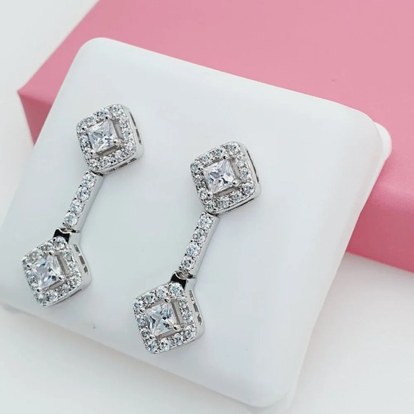 "925 Sterling Silver Cubic Zirconia Earrings, U19254677 - Picture 4 of 11